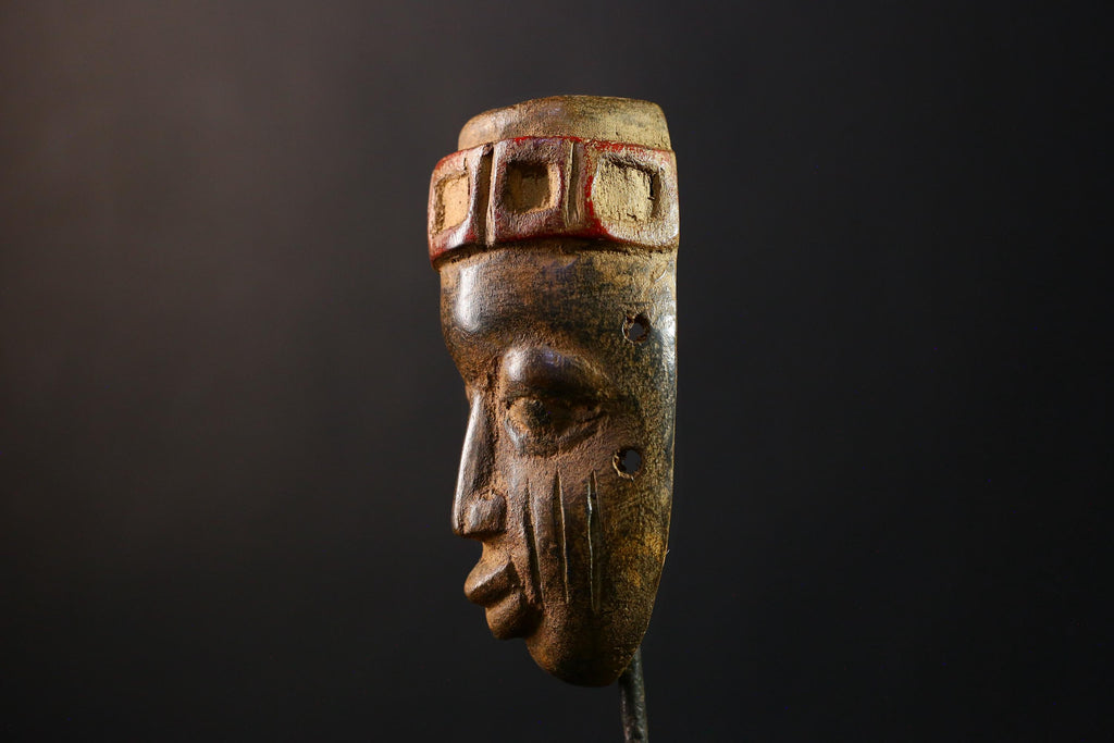 African Mask Dan Wooden Mano Mask, Hand-Carved Wall Decor, Unique Tribal Art, Cultural Home Accent, Ethnic Sculpture Collectible Piece-G3761