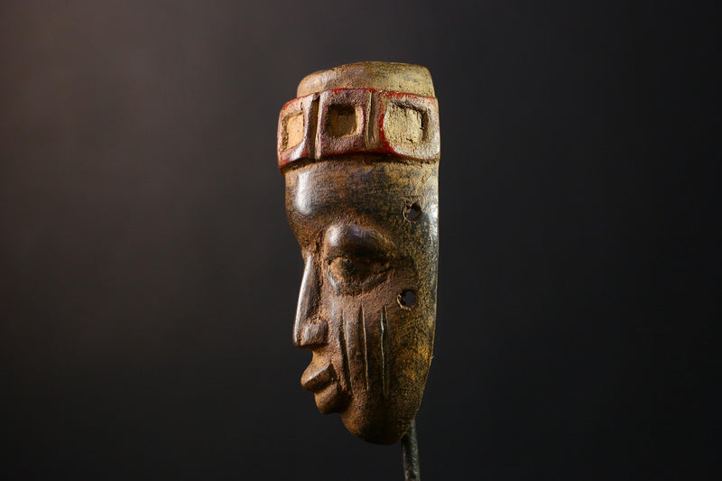 African Mask Dan Wooden Mano Mask, Hand-Carved Wall Decor, Unique Tribal Art, Cultural Home Accent, Ethnic Sculpture Collectible Piece-G3761