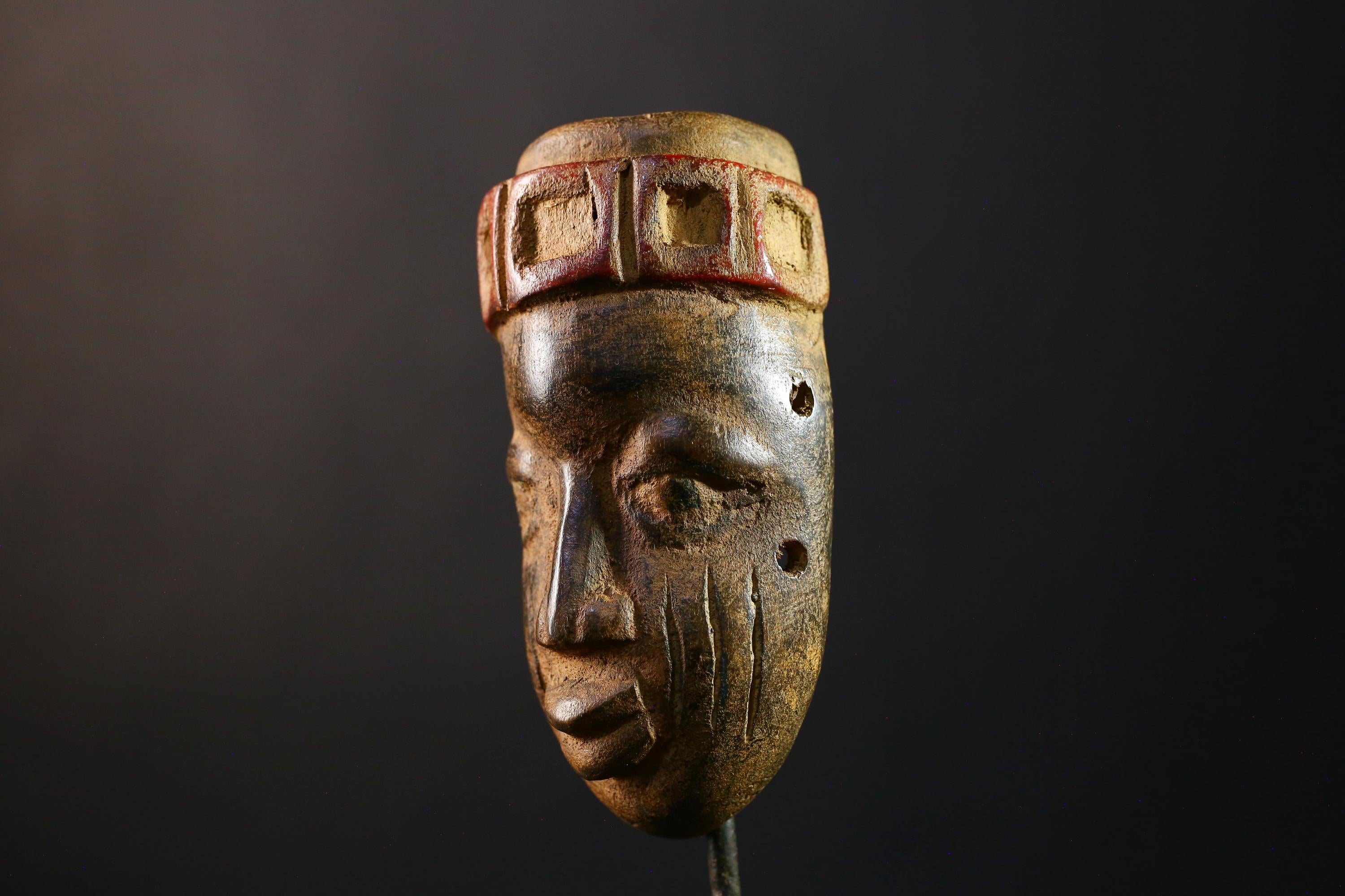 African Mask Dan Wooden Mano Mask, Hand-Carved Wall Decor, Unique Tribal Art, Cultural Home Accent, Ethnic Sculpture Collectible Piece-G3761