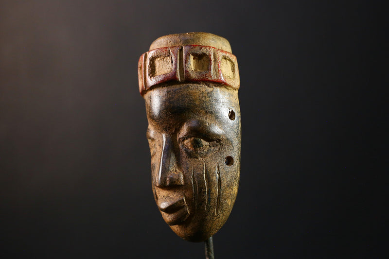 African Mask Dan Wooden Mano Mask, Hand-Carved Wall Decor, Unique Tribal Art, Cultural Home Accent, Ethnic Sculpture Collectible Piece-G3761