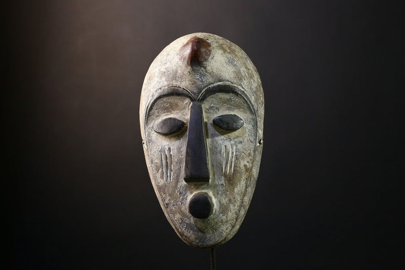 Africana Mask - Unique Bwami Tribal from Congo, Handcrafted Wall Art, Ethnic Home Decor, Cultural Sculpture Collectible-G2100