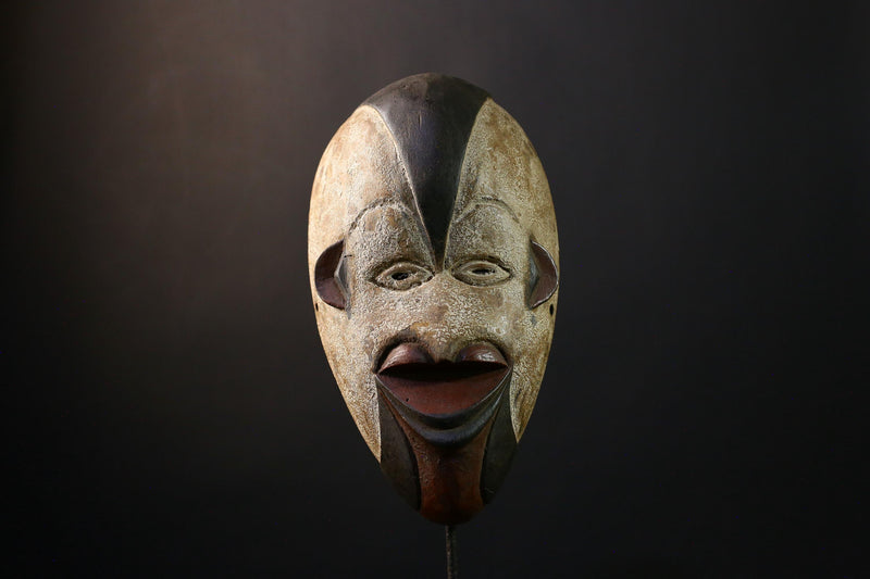 African Mask - IGBO Hand-Carved Wooden Vintage Wall Hanging, Unique Tribal Art, Ethnic Spirit Decor, Cultural Collectible for Home-6744