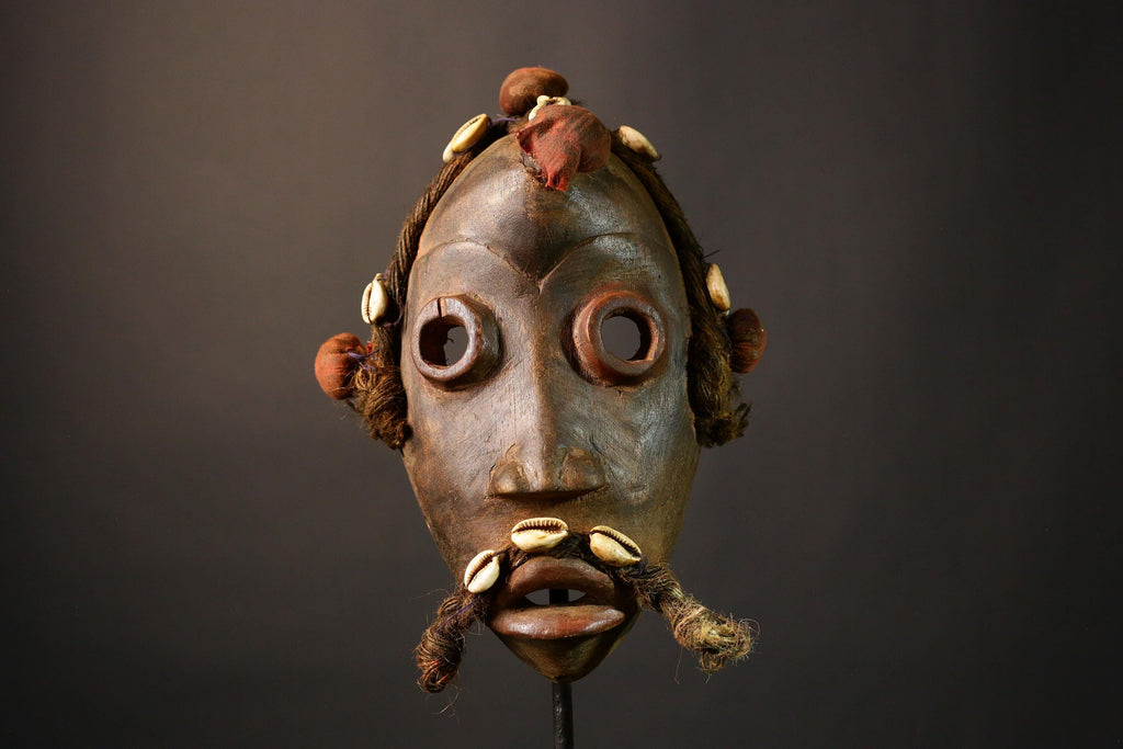 African mask Hand Carved Tribal Face Mask DAN Wood Sculpture Ethnic Home Decor Unique Passport Mask Art Cultural Wall Hanging Decor-5079