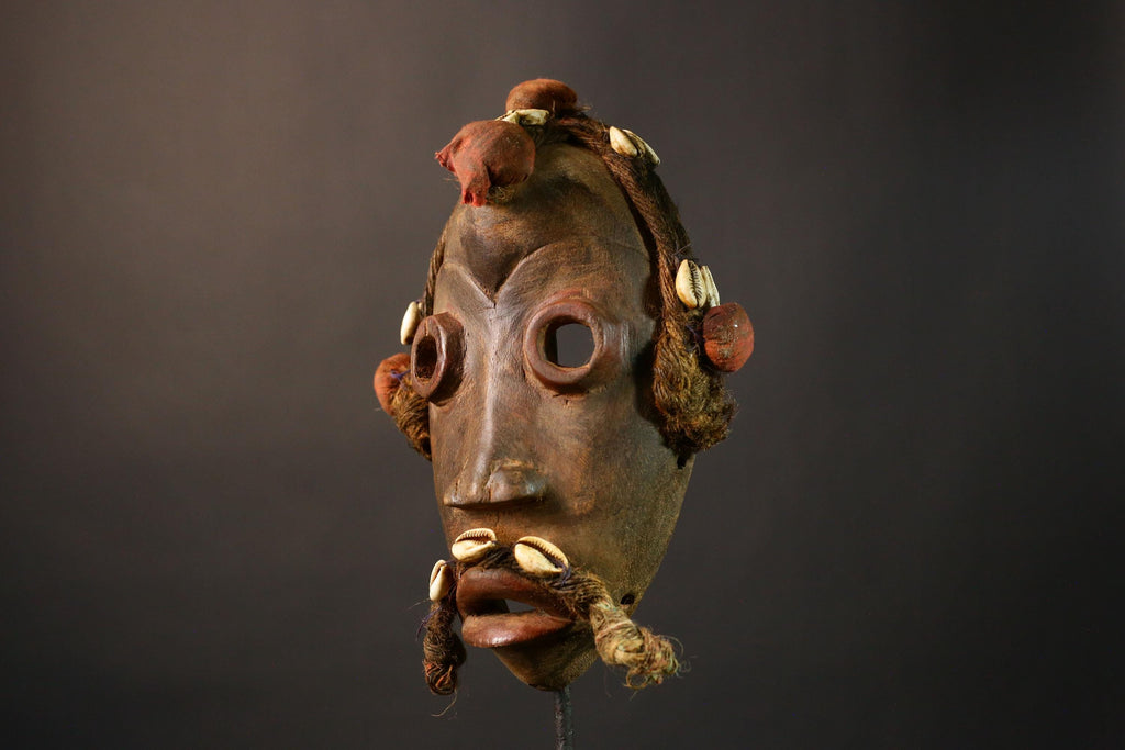 African mask Hand Carved Tribal Face Mask DAN Wood Sculpture Ethnic Home Decor Unique Passport Mask Art Cultural Wall Hanging Decor-5079
