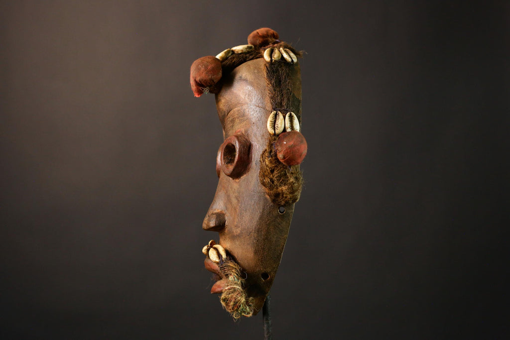 African mask Hand Carved Tribal Face Mask DAN Wood Sculpture Ethnic Home Decor Unique Passport Mask Art Cultural Wall Hanging Decor-5079