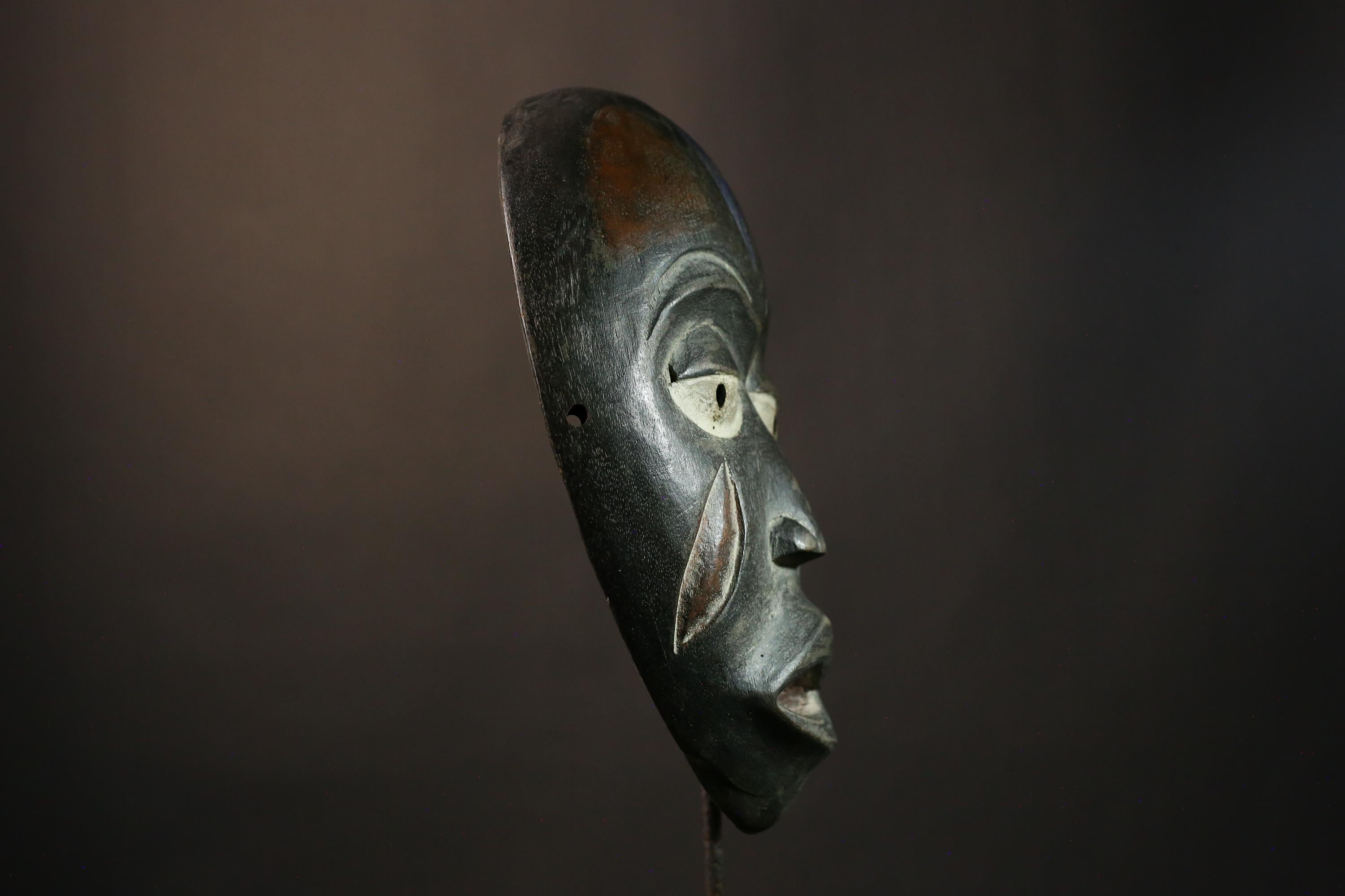 African Mask Hand-Carved Igbo Tribal Face Mask, Authentic Vintage Wall Décor, Unique Art, Perfect Handcrafted Wooden Wall Hanging-G1921