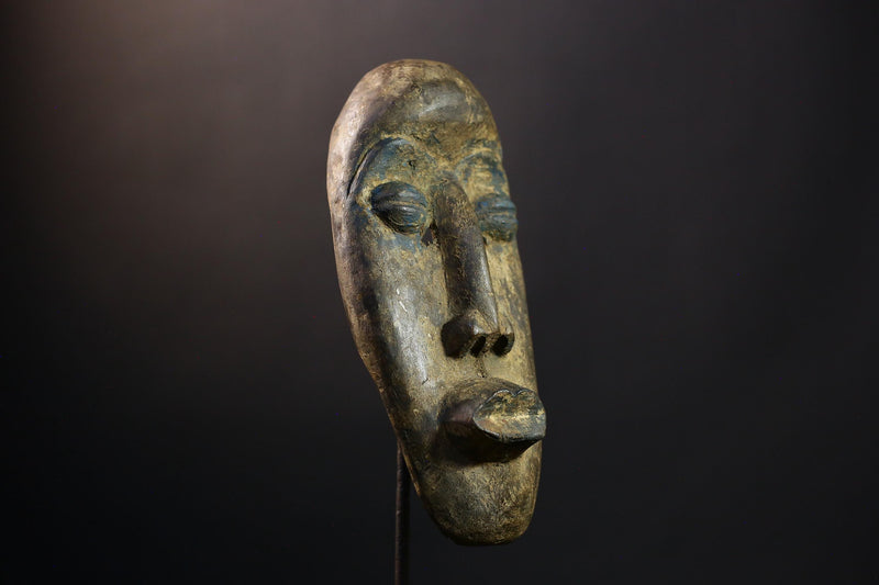 African Mask - Dan Zakpei Tribal Ethno Art - Primitive Classic Collectible Sculpture for Unique Home Decor and Cultural Display-G3792