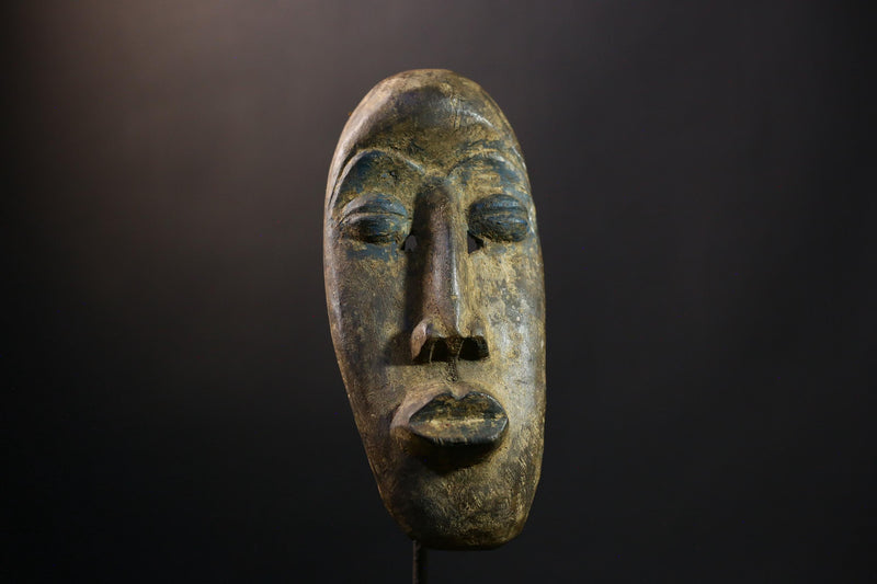 African Mask - Dan Zakpei Tribal Ethno Art - Primitive Classic Collectible Sculpture for Unique Home Decor and Cultural Display-G3792