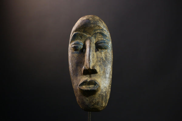 African Mask - Dan Zakpei Tribal Ethno Art - Primitive Classic Collectible Sculpture for Unique Home Decor and Cultural Display-G3792