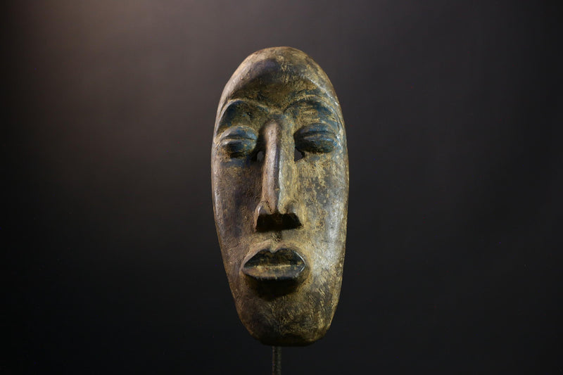 African Mask - Dan Zakpei Tribal Ethno Art - Primitive Classic Collectible Sculpture for Unique Home Decor and Cultural Display-G3792