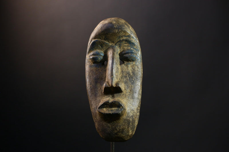 African Mask - Dan Zakpei Tribal Ethno Art - Primitive Classic Collectible Sculpture for Unique Home Decor and Cultural Display-G3792