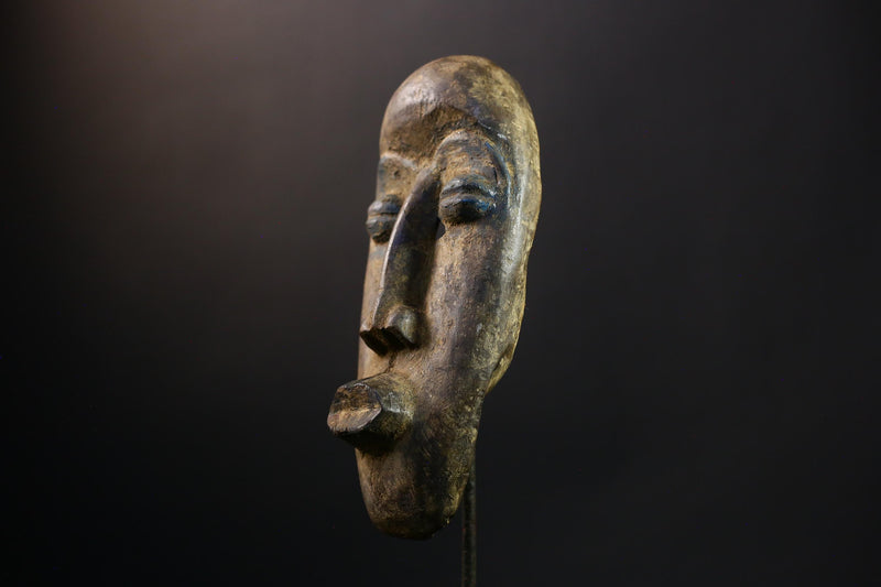 African Mask - Dan Zakpei Tribal Ethno Art - Primitive Classic Collectible Sculpture for Unique Home Decor and Cultural Display-G3792