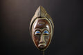 African Mask - Baoulé Hand-Carved Tribal Art Wooden Face - Unique African Decor for Home and Ethnic Wall Art Collectibles Display-G3789