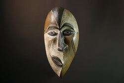 African Tribal Wood Hand-Carved Igbo Spirit Masks, Unique Wall Hanging Decor, Cultural Art Piece for Home Decoration and Collection-G1919