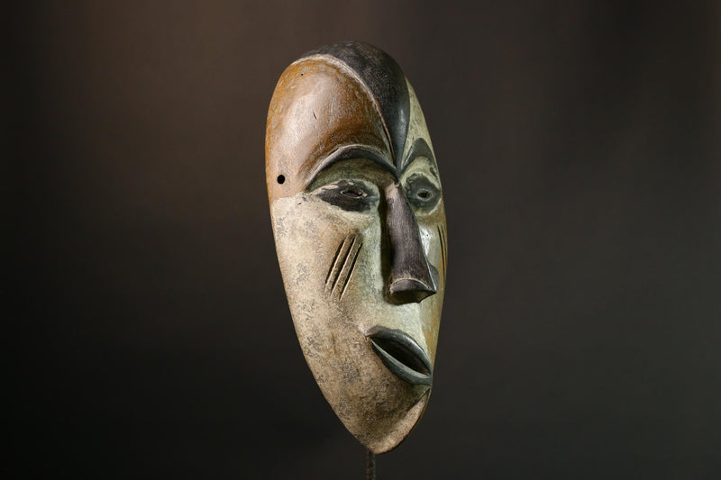 African Tribal Wood Hand-Carved Igbo Spirit Masks, Unique Wall Hanging Decor, Cultural Art Piece for Home Decoration and Collection-G1919