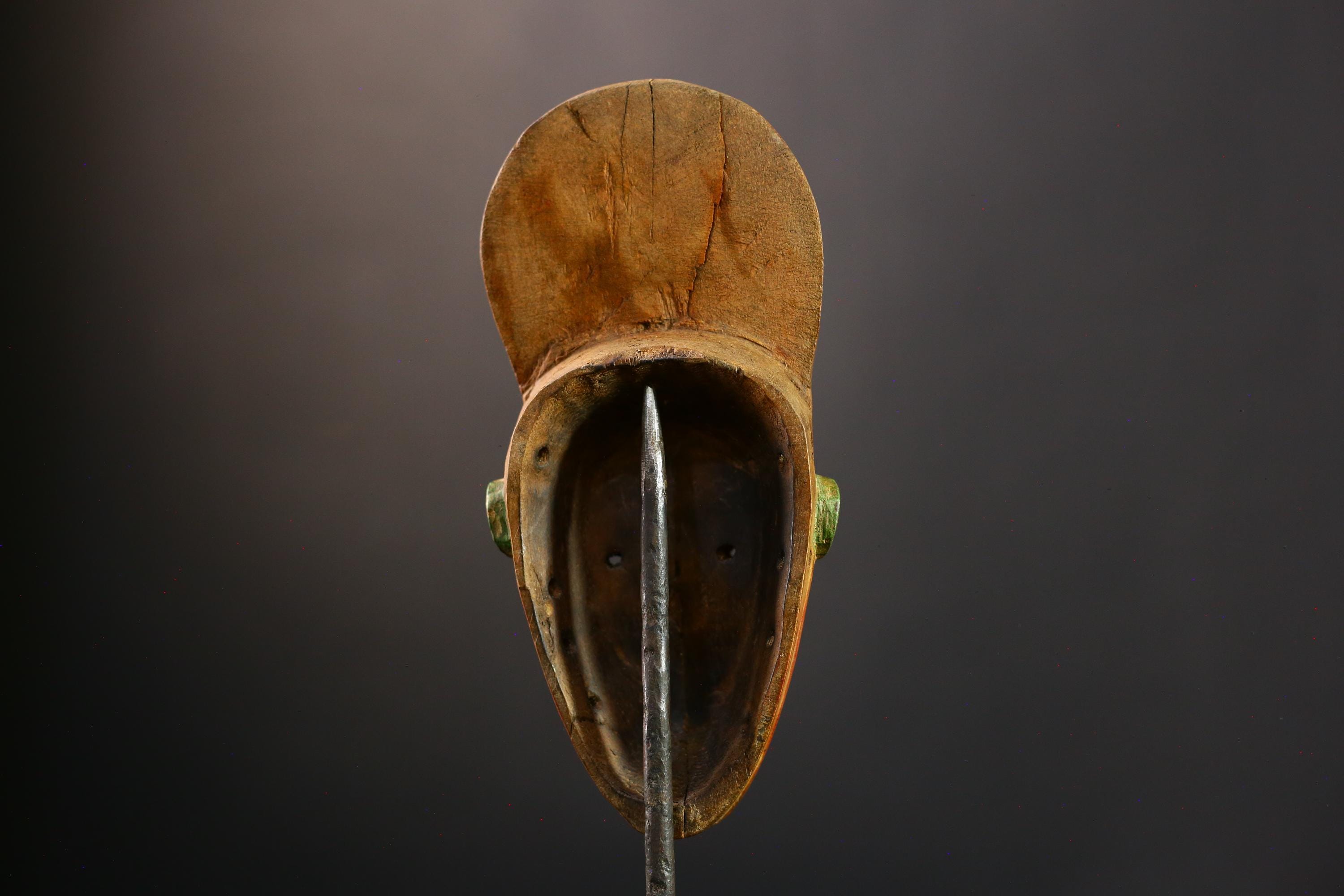 African Mask - Vintage Guro Tribe Hand-Carved Art - Unique Wall Decor from Côte d'Ivoire for Cultural Collectibles and Home Display-9645