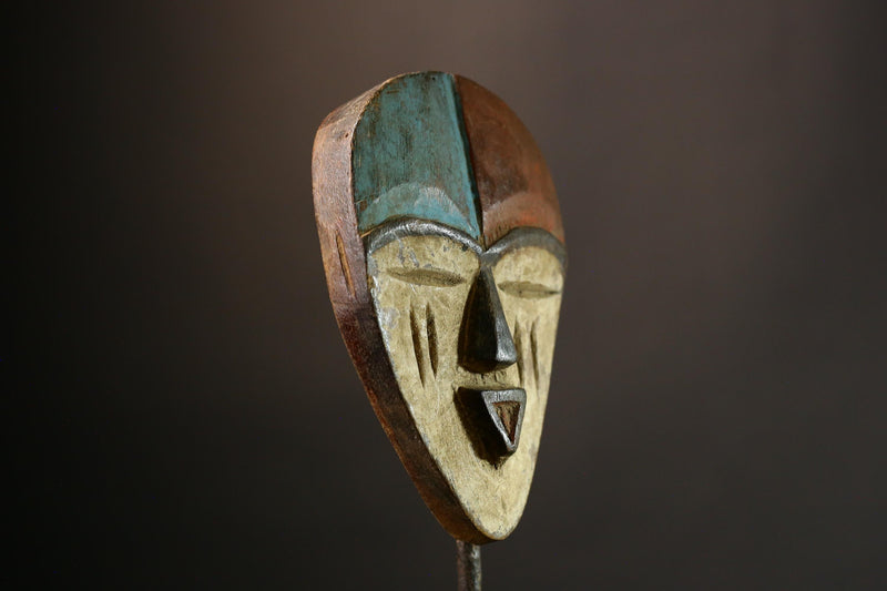 African mask Lega Masks Authentic Handcrafted Hanging Decor Unique Tribal Art for Home Cultural Wall Accent - G3550