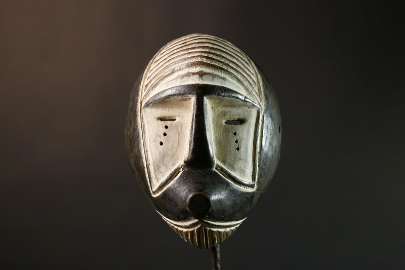 Authentic African Antique Luba Mask from Congo - Unique Tribal Collectible Sculpture Mask for Home Decor and Cultural Appreciation-G3571