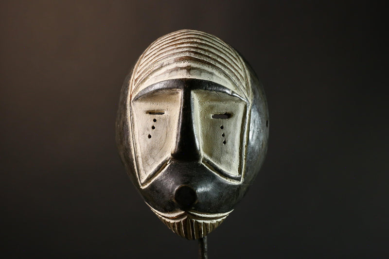 Authentic African Antique Luba Mask from Congo - Unique Tribal Collectible Sculpture Mask for Home Decor and Cultural Appreciation-G3571