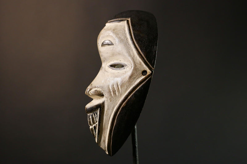 African Ibo Okoroshi Oma Water Spirit Wood Mask from Nigeria - Authentic Tribal Art for Unique Home Decor and Cultural Enrichment-G3570