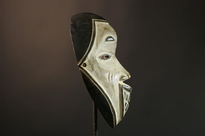 African Ibo Okoroshi Oma Water Spirit Wood Mask from Nigeria - Authentic Tribal Art for Unique Home Decor and Cultural Enrichment-G3570