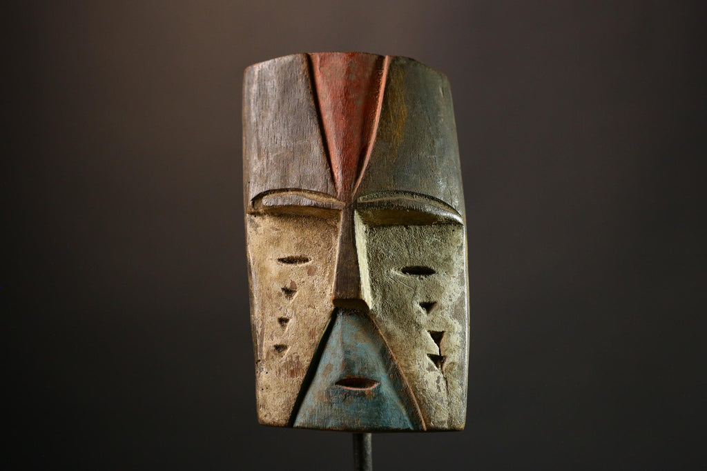 African Rare Large African Mask Superb Old Mitsogo Tsogho Wood Art from Gabon Unique Collectible Decor G3565