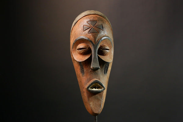 African Early Fang Mask Tribal Art from Cameroon/Gabon Handcrafted Wooden Wall Decor Rare Collectible Ethnic Piece Cultural Artifact -G3561