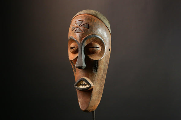 African Early Fang Mask Tribal Art from Cameroon/Gabon Handcrafted Wooden Wall Decor Rare Collectible Ethnic Piece Cultural Artifact -G3561