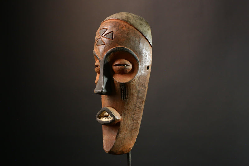 African Early Fang Mask Tribal Art from Cameroon/Gabon Handcrafted Wooden Wall Decor Rare Collectible Ethnic Piece Cultural Artifact -G3561