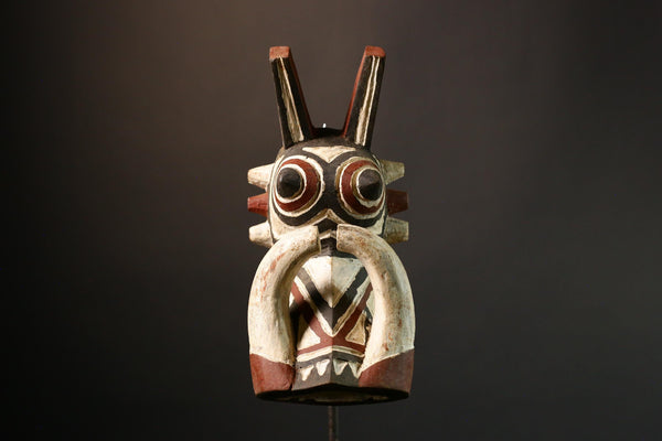 African Decorative Warthog Mask - Authentic Nunuma Mask from Burkina Faso - Handcrafted Collectible Art for Home Decor and Cultural -G1525