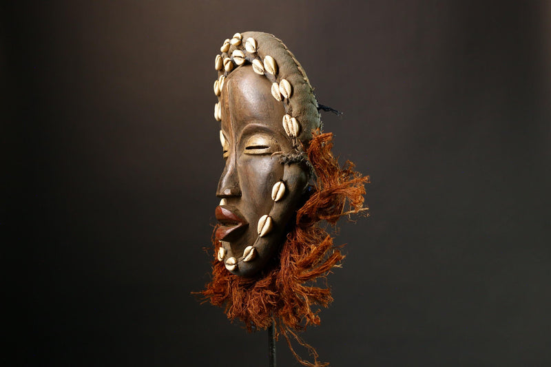 African Mask Hand Carved Wall Hanging - Unique Deangle Dan Mask Art for Home Decor - Ethnic Masterpiece for Cultural Enthusiasts -G1416