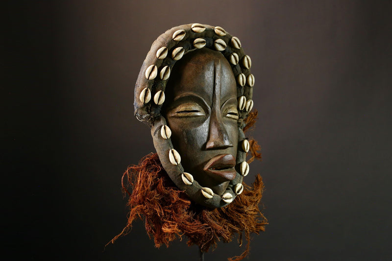 African Mask Hand Carved Wall Hanging - Unique Deangle Dan Mask Art for Home Decor - Ethnic Masterpiece for Cultural Enthusiasts -G1416