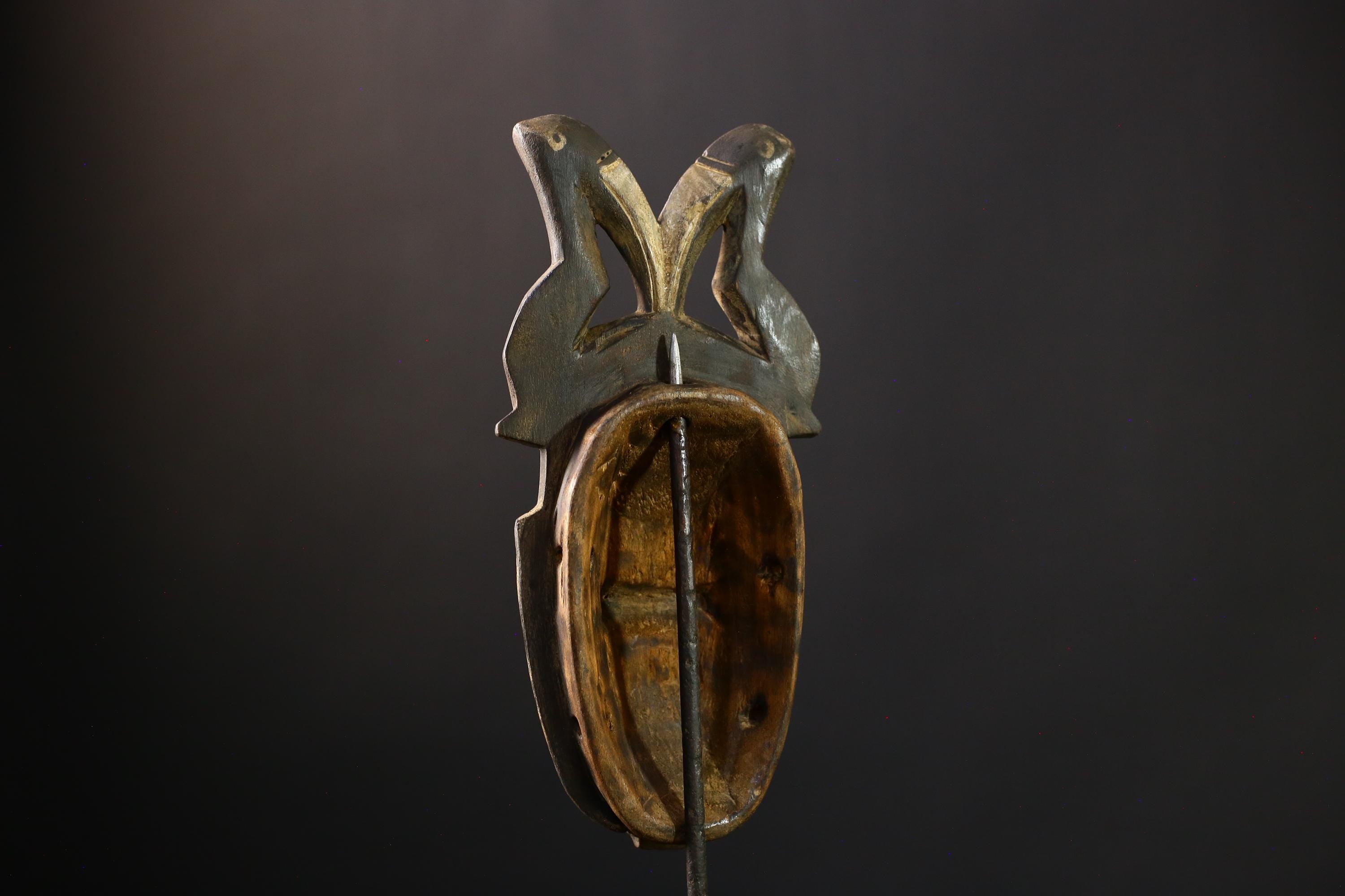 African mask wood African real figure vintage African masks for wall Baule Antique Guro MASK-G3840
