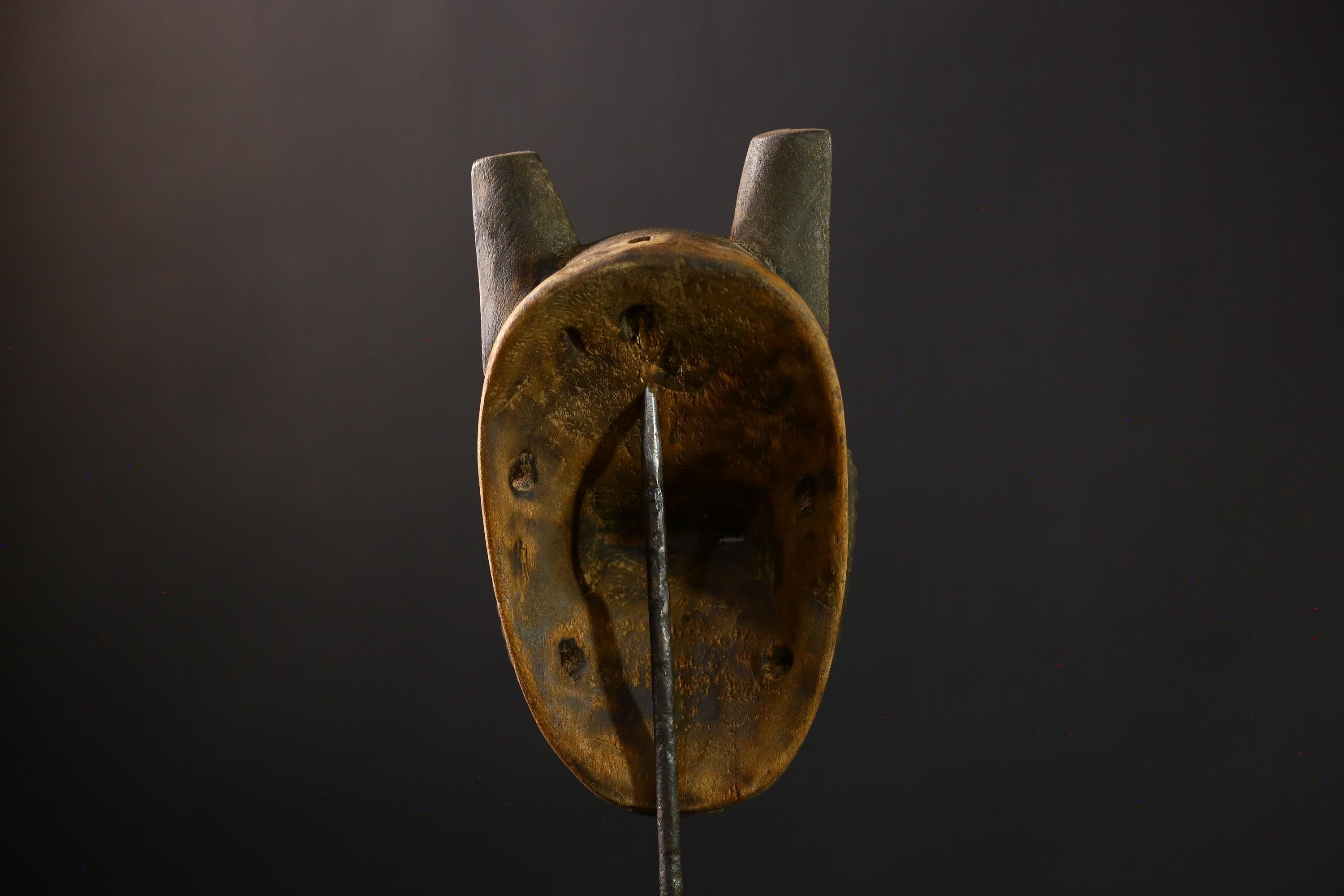 African Mask - Vintage Baule Guro Tribe Hand-Carved Wood Art, Unique Wall Sculpture, Authentic Ethnic Decor, Collectible Cultural -G3833