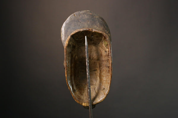 African Hand-Carved Tribal Face Mask - Baule Wooden Wall Hanging - Authentic Unique Art Décor - Exquisite Cultural Accent -G3576
