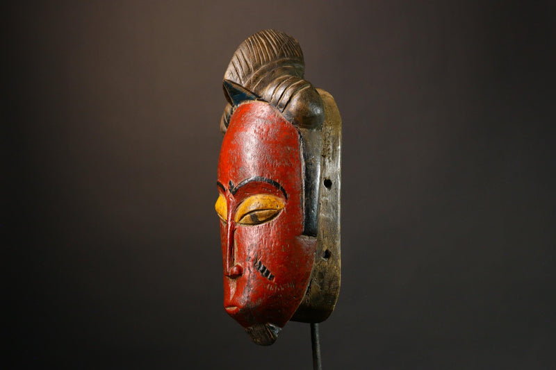 African Mask Authentic  Tribal Guro Face Mask | Hand-Carved Wooden Wall Art | Unique Decorative Mask for Home Decor - G3574