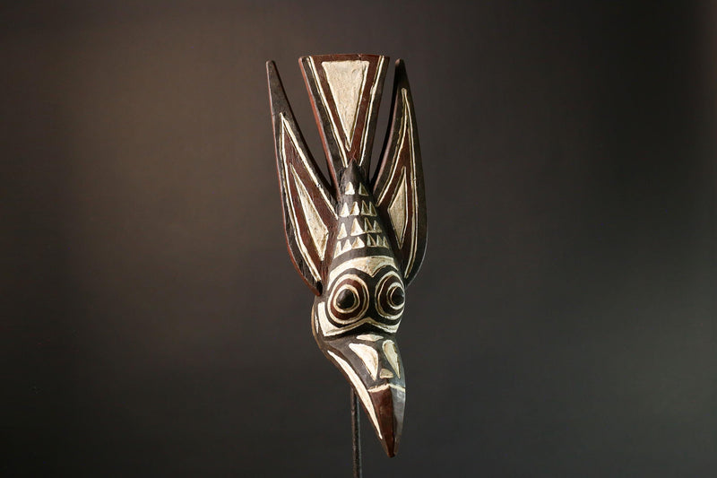 African Mask Art Bobo Bird Statues Handmade Tribal Mask Unique Home Decor Piece for Collectors and Cultural Enthusiasts-G1403