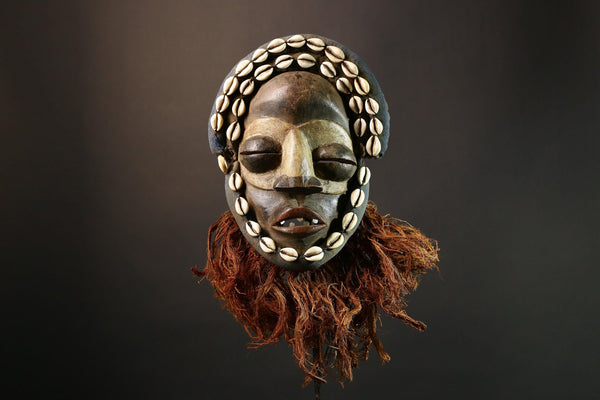 African Mask Hand Carved Dan Mask Vintage Wall Hanging Unique Home Decor Piece for Art Lovers and Collectors of Tribal Art-G1408