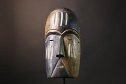 Authentic African Nigerian Igbo Wood Carved Spirit Mask Unique Tribal Art Decor Handmade for Home and Cultural Enthusiasts-G2007