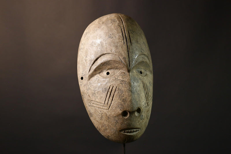 African Masks Unique Hanging Lega Mask Hand Carved Tribal Art Decor for Home and Cultural Collectors- G1991