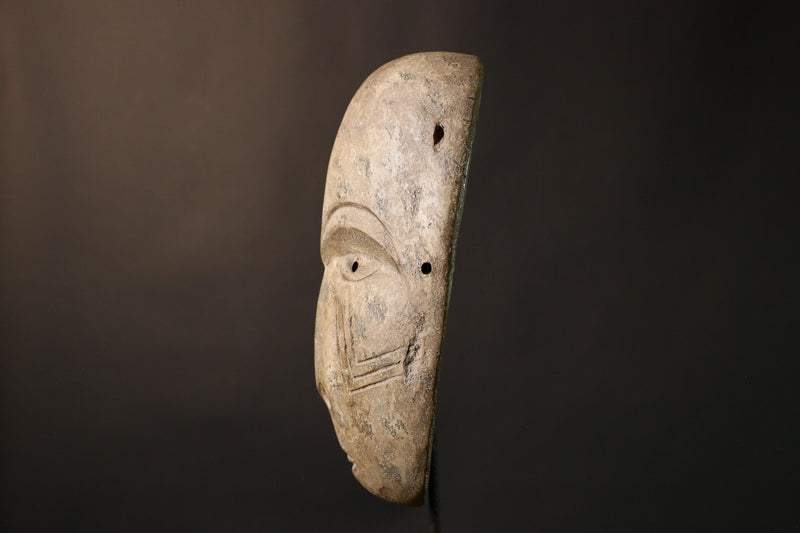 African Masks Unique Hanging Lega Mask Hand Carved Tribal Art Decor for Home and Cultural Collectors- G1991