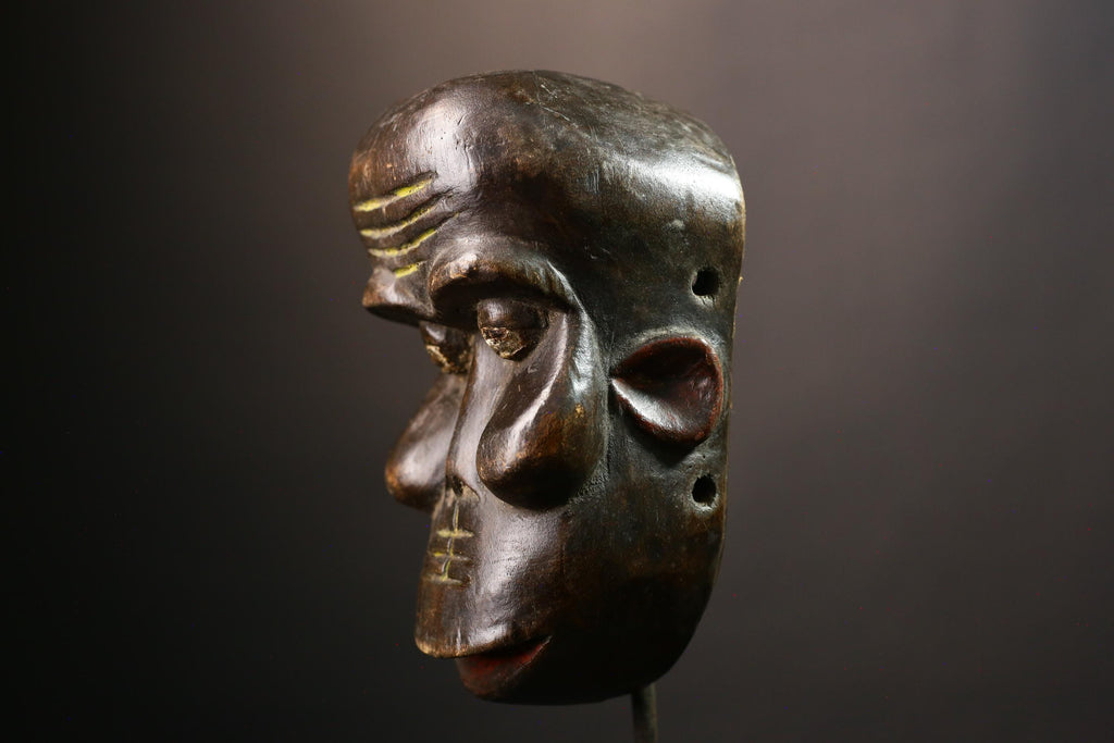African Exquisite Igbo Tribal Wood Masks Hand Carved Home Wall Decor Unique Cultural for Stylish and Authentic Interior Design -G3618