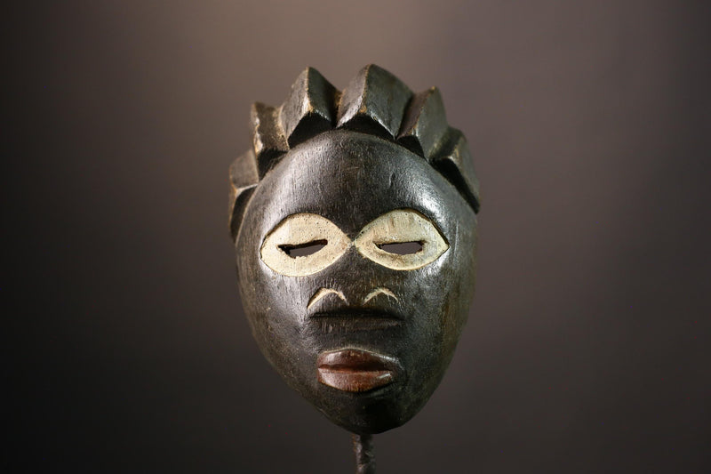 Authentic Hand Carved African Lega Mask Exquisite Wooden Tribal Decor from Congo Unique Cultural Art & Stunning Home Wall Accent Piece-G3616