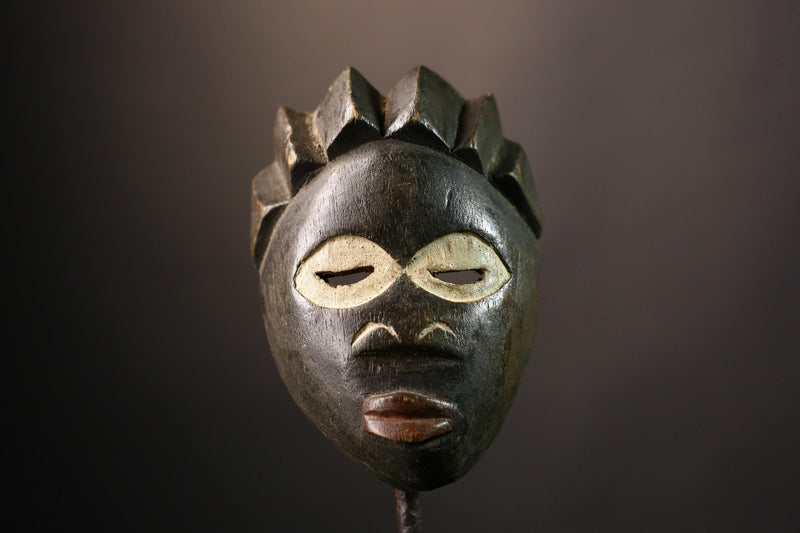 Authentic Hand Carved African Lega Mask Exquisite Wooden Tribal Decor from Congo Unique Cultural Art & Stunning Home Wall Accent Piece-G3616