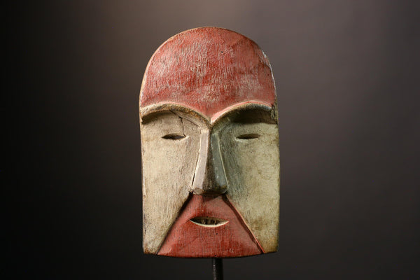 African Lega Mask Faces Authentic Bwami Mask from Congo Stunning Home Decor Wall Mask for Unique Cultural Elegance and Charm  -G3610