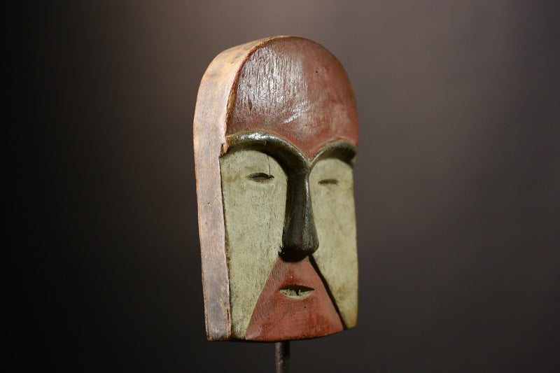 African Lega Mask Faces Authentic Bwami Mask from Congo Stunning Home Decor Wall Mask for Unique Cultural Elegance and Charm  -G3610