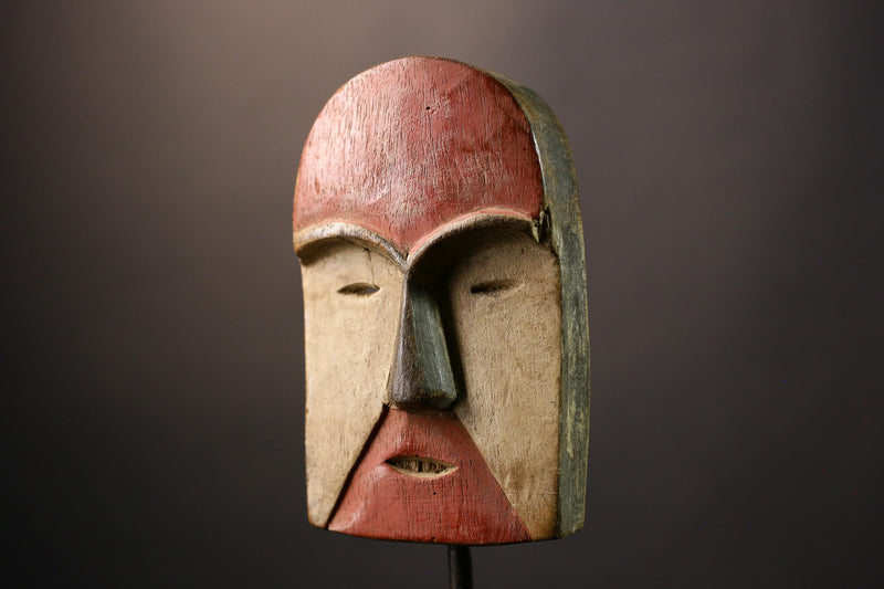 African Lega Mask Faces Authentic Bwami Mask from Congo Stunning Home Decor Wall Mask for Unique Cultural Elegance and Charm  -G3610