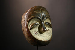 African Lega Mask Faces Authentic Bwami Mask from Congo Stunning Home Decor Wall Mask for Unique Cultural Elegance and Charm  -G3609