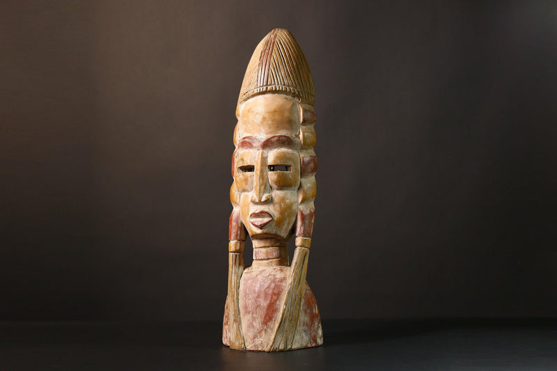 African Tribal Home Decor Hand-Carved Wooden Mbete Figure Exquisite Art Statue for Cultural Collection and Distinctive Interior Design -6264