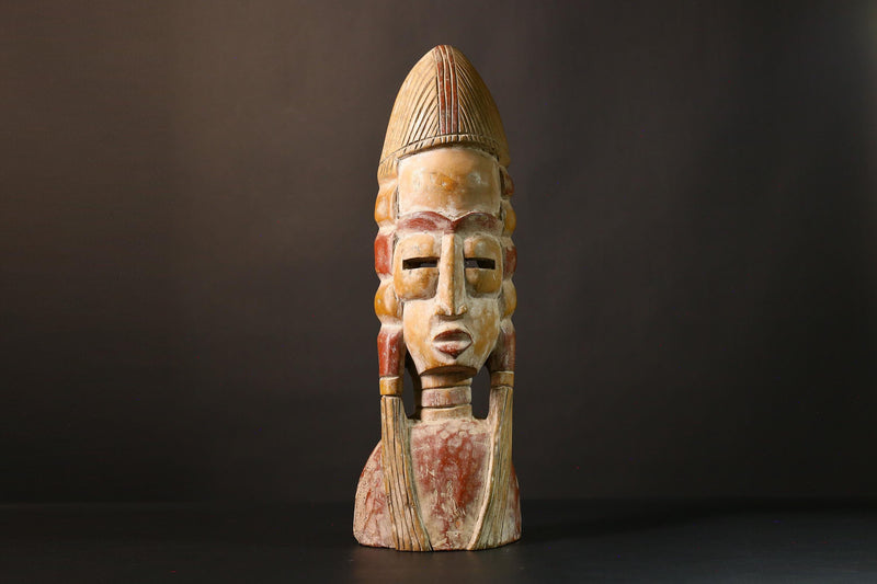 African Tribal Home Decor Hand-Carved Wooden Mbete Figure Exquisite Art Statue for Cultural Collection and Distinctive Interior Design -6264